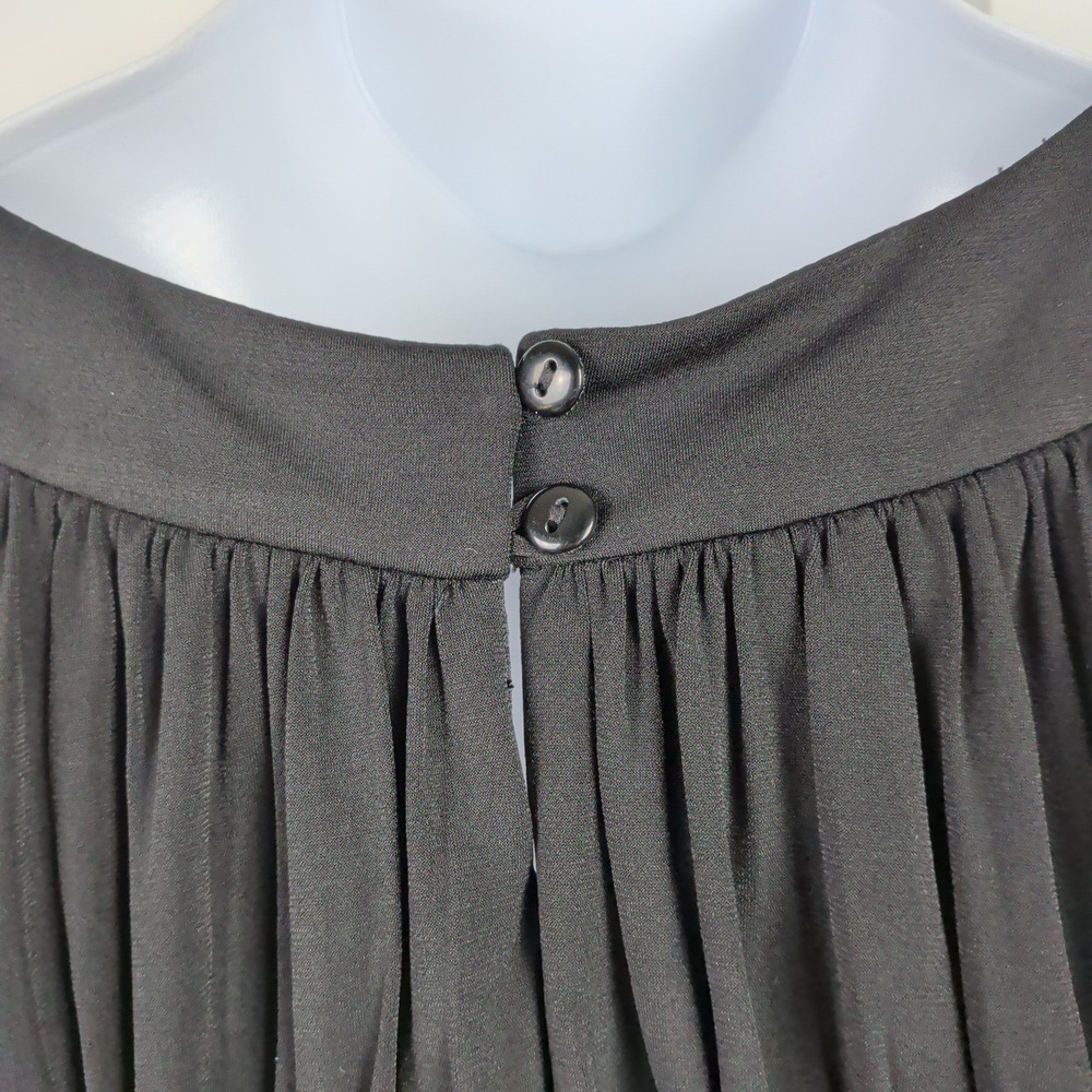 Flowy Satin Handkerchief Hem Halter Dress Paisley Y2K Feminine Size 14 - Picture 7 of 9